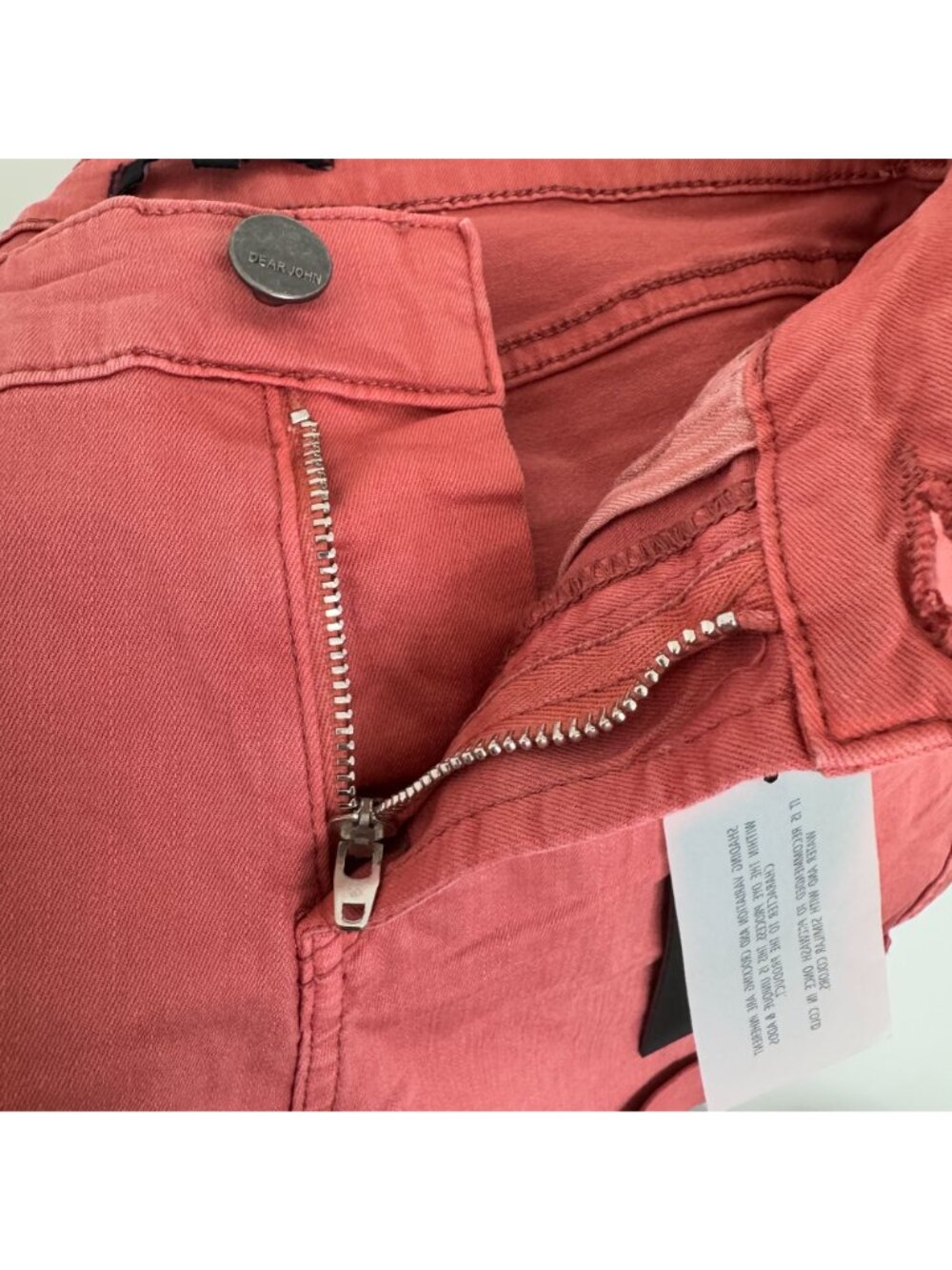 Dear John Women Coral Denim American Classic Mid Rise Short Size 25 - Picture 6 of 6